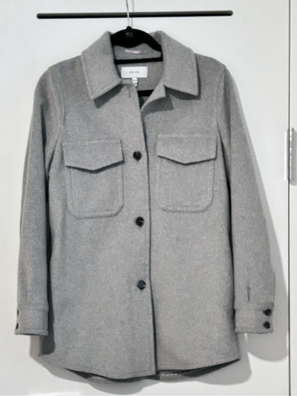 Reiss Gray Neya Wool-Blend Utility Shacked